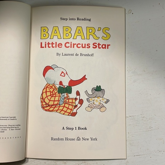 LIKE NEW Vintage 1989 Step into Reading Babar’s Little Circus Star book - Picture 5 of 12